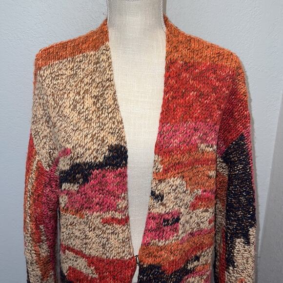 Free People On My Mind Long Line Open Front Cardigan- Size S - Picture 2 of 11